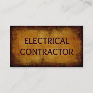 Electrical Contractor Antique Business Card