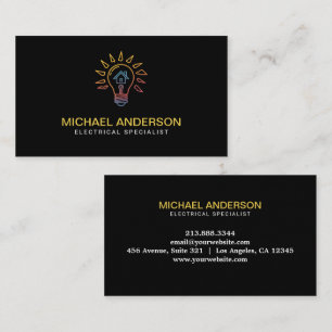 Electrical Contractor Electrician Professional     Business Card