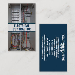 Electrical Contractor Fuse Box Business Card