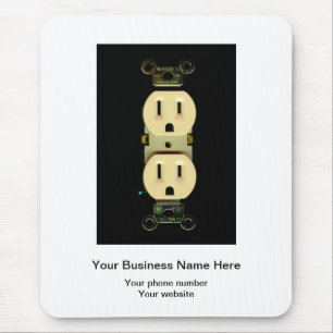 Electrical contractor outlet electricians business mouse pad