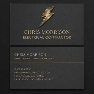 Electrical Contractor Professional Business Card