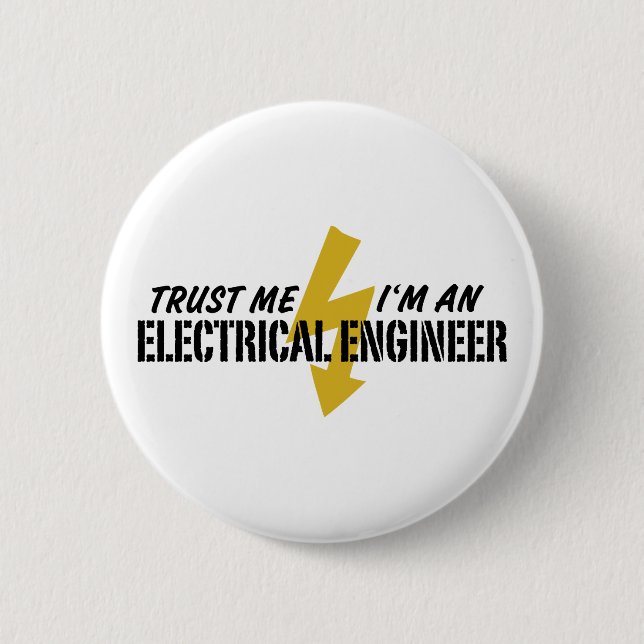 Electrical Engineer 6 Cm Round Badge (Front)