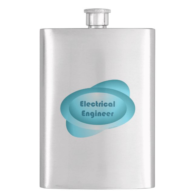 Electrical Engineer Blue Hip Flask (Front)