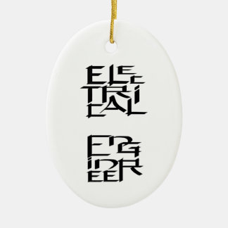 Electrical Engineer Character Ceramic Tree Decoration