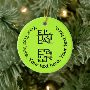 Electrical Engineer Character Ceramic Tree Decoration
