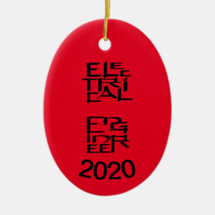 Electrical Engineer Character Ceramic Tree Decoration