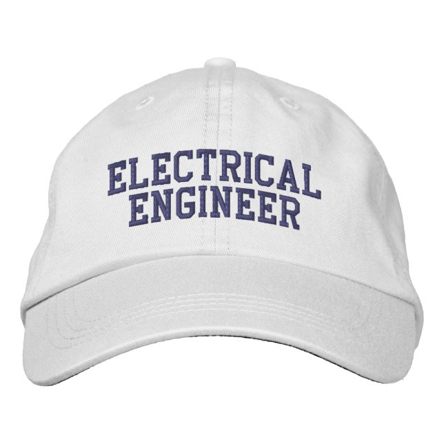 Electrical Engineer Engineering Typography Embroidered Hat (Front)