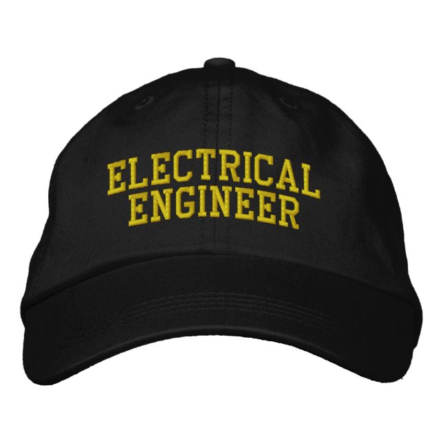 Electrical Engineer Engineering Typography Embroidered Hat (Front)