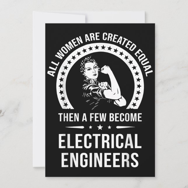 Electrical Engineer For Women Are Created Equal Thank You Card (Front)