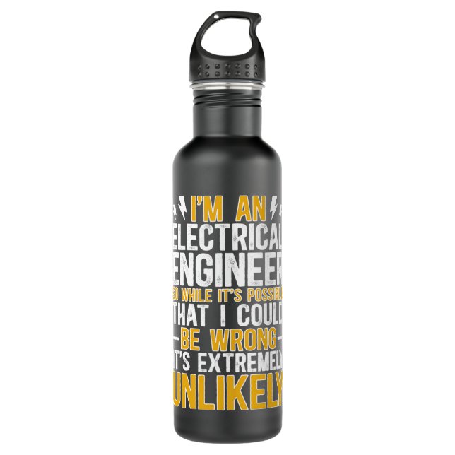 Electrical Engineer Funny Electrical Engineering 710 Ml Water Bottle (Front)