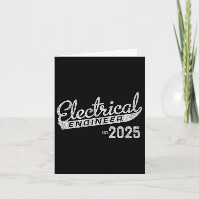 Electrical Engineer Graduation 2025  Card (Front)