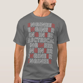Electrical Engineer Graduation Wizard Retro Red En T-Shirt