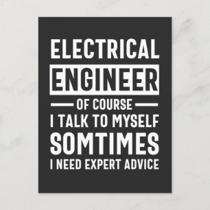 Electrical engineer holiday postcard