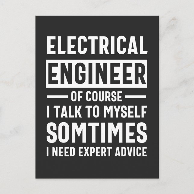 Electrical engineer holiday postcard (Front)