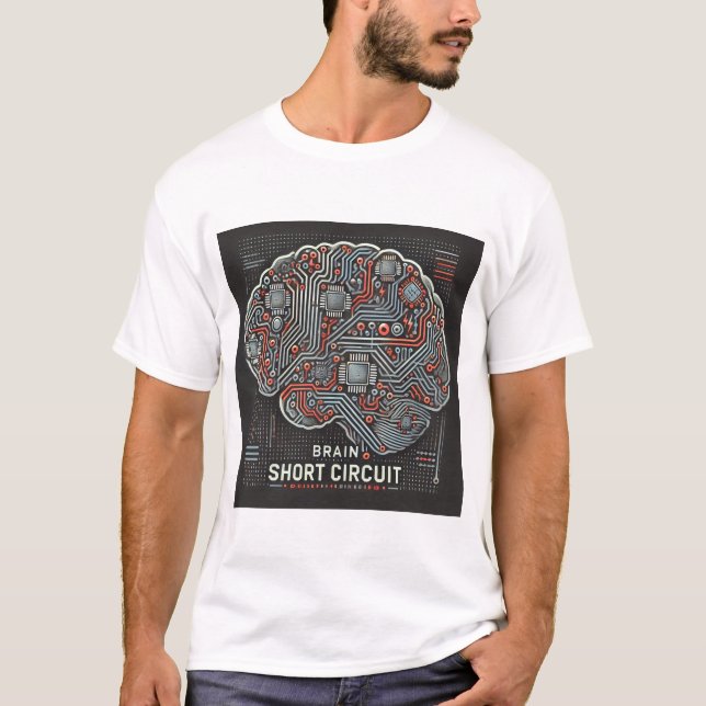 Electrical Engineer Humour: Brain Short Circuit T-Shirt (Front)