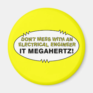 Electrical Engineer Megahertz Oval Magnet