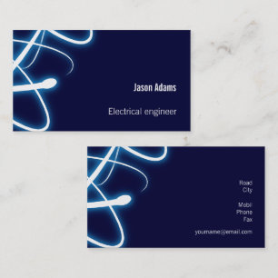Electrical Engineer   Navy Blue Business Card