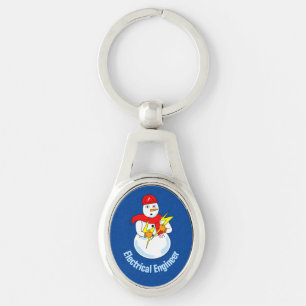 Electrical Engineer Snowman Key Ring