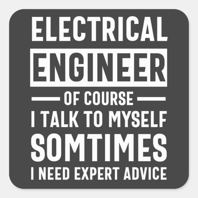 Electrical engineer square sticker (Front)