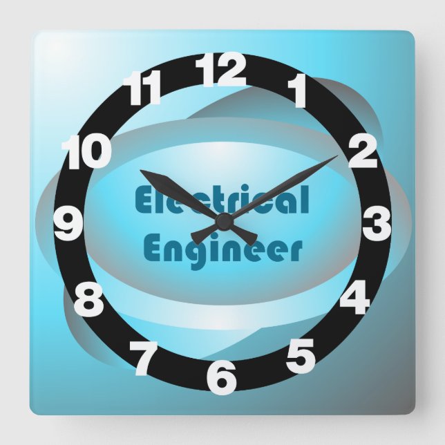 Electrical Engineer Square Wall Clock (Front)