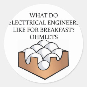 ELECTRICAL engineering Classic Round Sticker