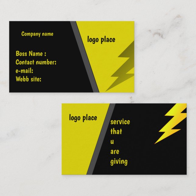 electrical engineering companies business card (Front/Back)