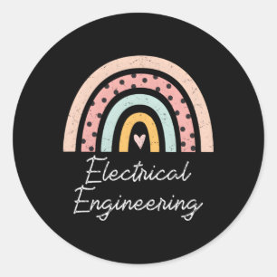 Electrical Engineering Rainbow Classic Round Sticker
