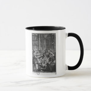 Electrical experiment made on a man mug
