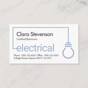 Electrical Light Bulb Circuit Business Card