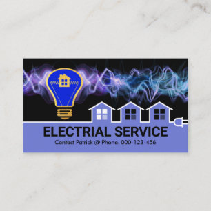 Electrical Lightning Charging Wiring Circuit Business Card