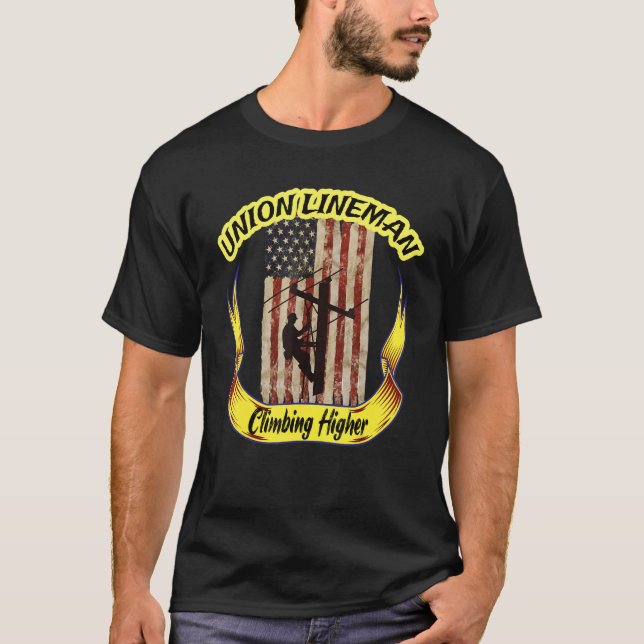 Electrical Lineman Cableman Stuff Electric Pole Cl T-Shirt (Front)