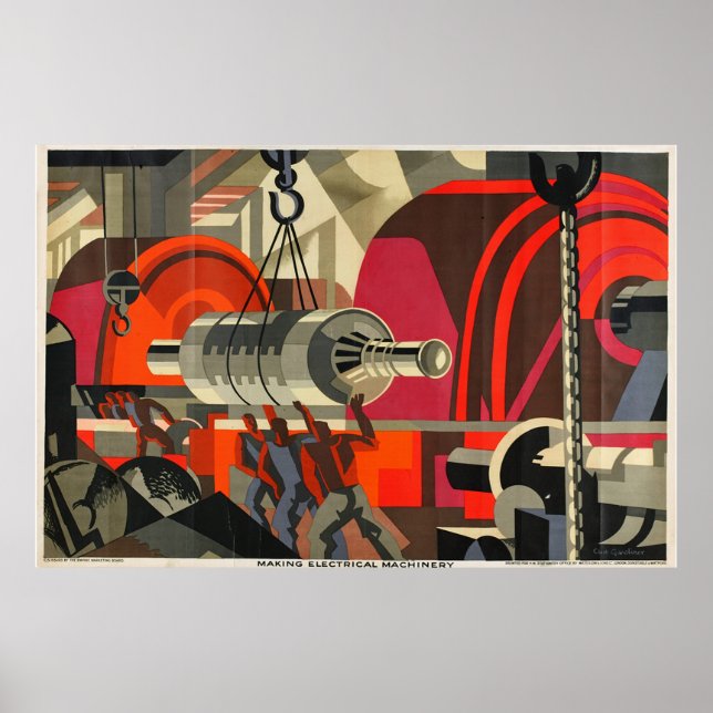 electrical machinery industrial poster (Front)