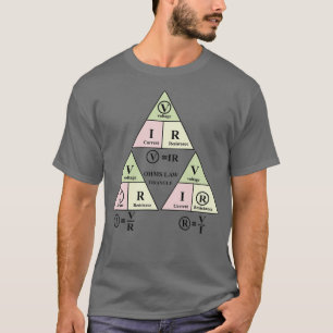 Electrical ohms law formula Triangle for electrica T-Shirt