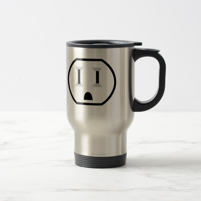 Electrical Outlet (I Don't Run Off Of Coffee?!) Travel Mug (Right)