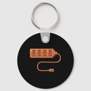 Electrical Outlet Plug And Socket Couples Hallowee Key Ring