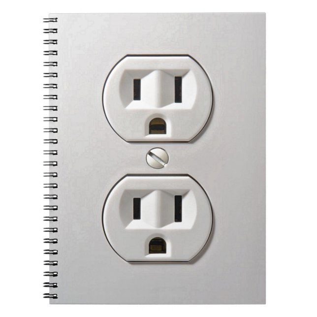 Electrical Outlet Plug-in Spiral Notebook (Front)