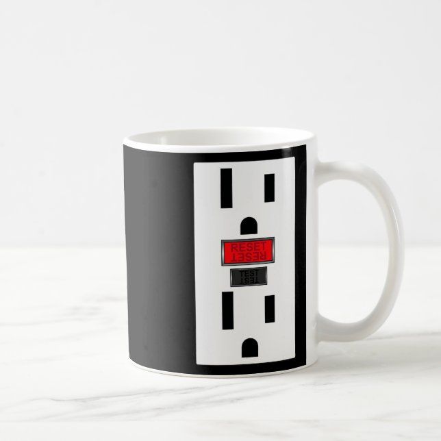 Electrical Outlet Socket Funny Halloween For Coupl Coffee Mug (Right)