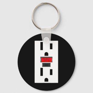 Electrical Outlet Socket Funny Halloween For Coupl Key Ring