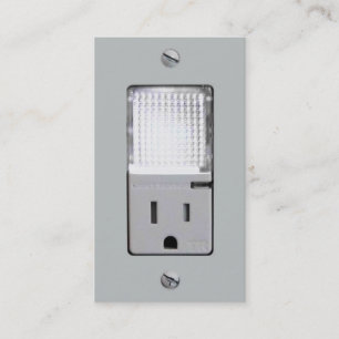 Electrical Outlet with Night Light Business Card