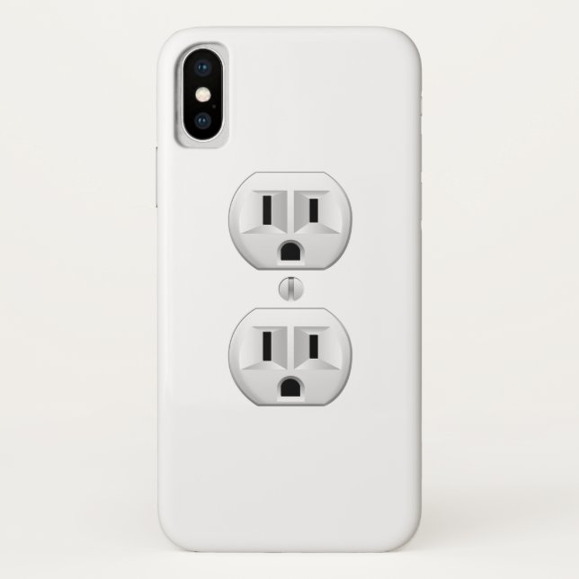 Electrical Plug Click to Customise Colour Decor Case-Mate iPhone Case (Back)
