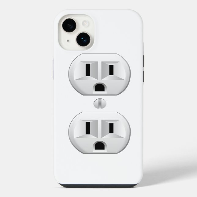 Electrical Plug Click to Customise Colour Decor iPhone Case (Back)