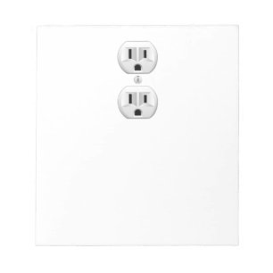 Electrical Plug Click to Customise Colour Decor Notepad