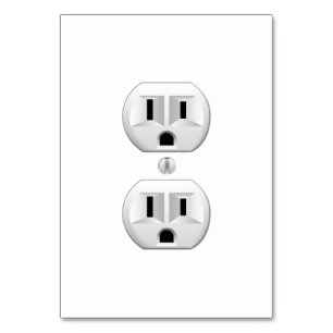 Electrical Plug Click to Customise Colour Decor Table Number