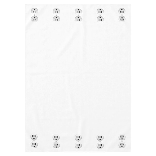 Electrical Plug Click to Customise Colour Decor Tablecloth (Front)