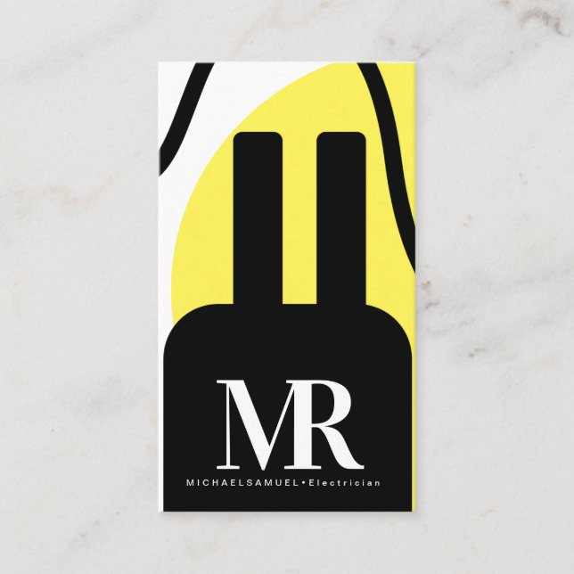 Electrical Plug Electrician Business Branding Business Card (Front)