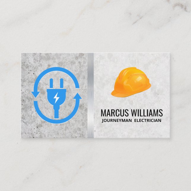 Electrical Plug | Hardhat Business Card (Front)