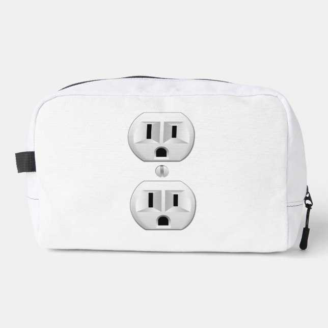 Electrical Plug Humorous Decor Dopp Kit (Front)