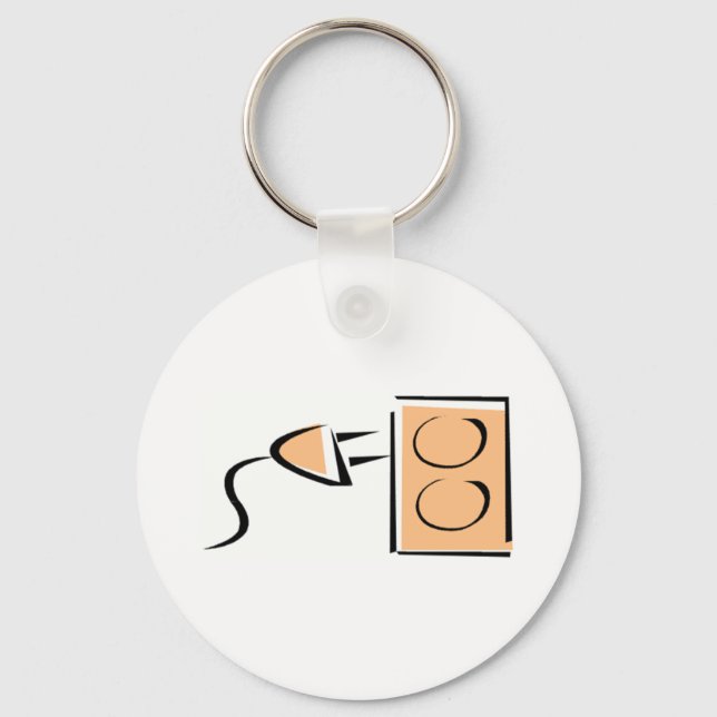 Electrical Plug Outlet Key Ring (Front)