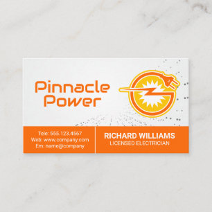 Electrical Plug Power Energy Logo Business Card