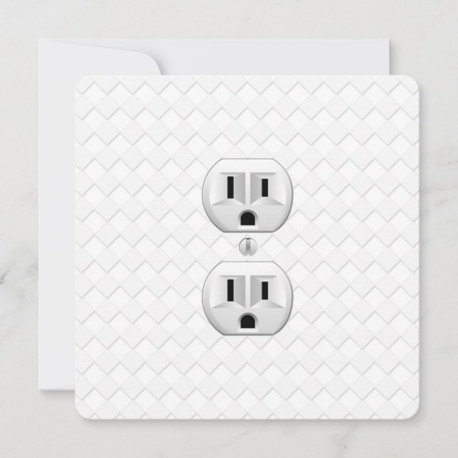 Electrical Plug Wall Outlet Fun Customise This (Front)